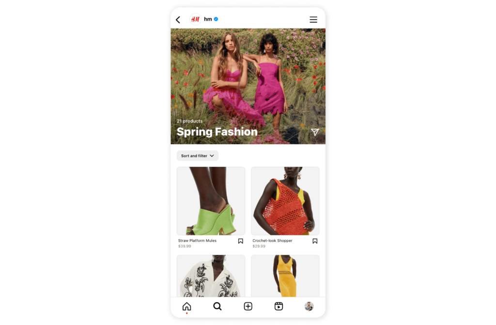 Instagram Shopping features - Collections