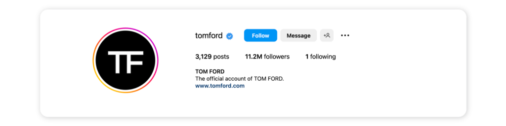 Classy Instagram bios - Tom Ford