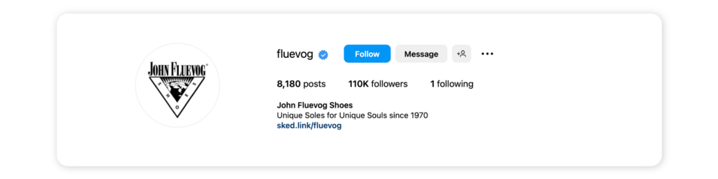 Creative Instagram bio ideas - John Fluevog