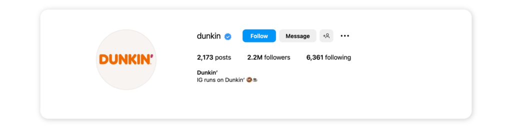 Short bio for Instagram - Dunkin