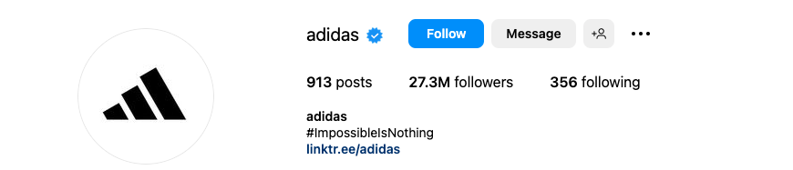 Motivational Instagram bio ideas - Adidas