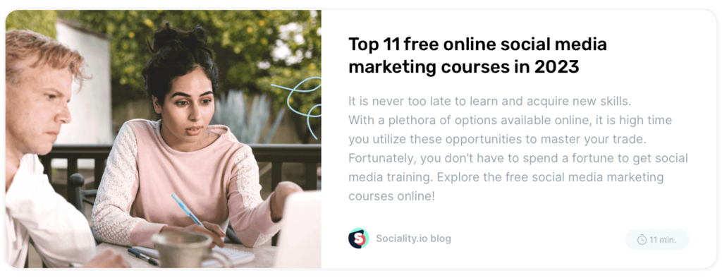 Free online social media marketing courses