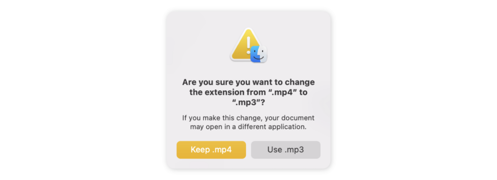 Change the file extension - Step 3