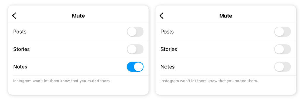How to mute and unmute notes on Instagram? - Step 3