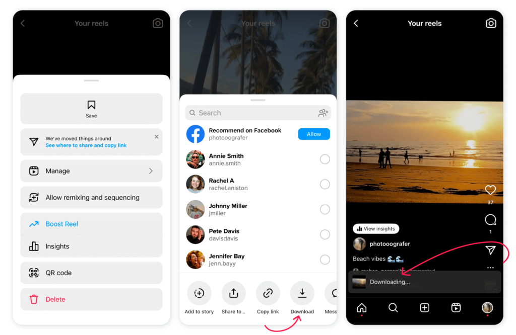 How to Download your Instagram Reels Content