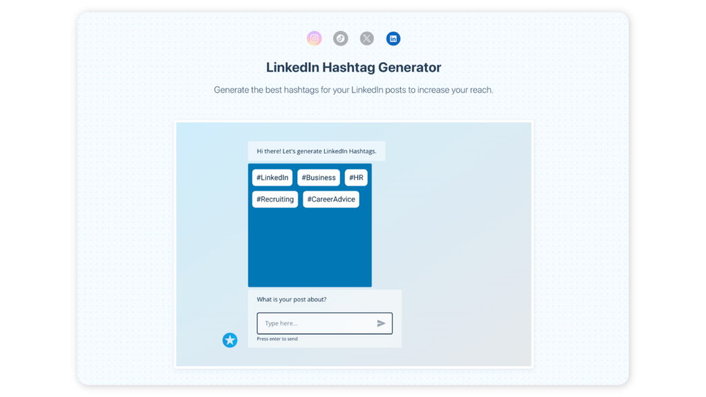 How to find the right LinkedIn Hashtags - hashtag generator
