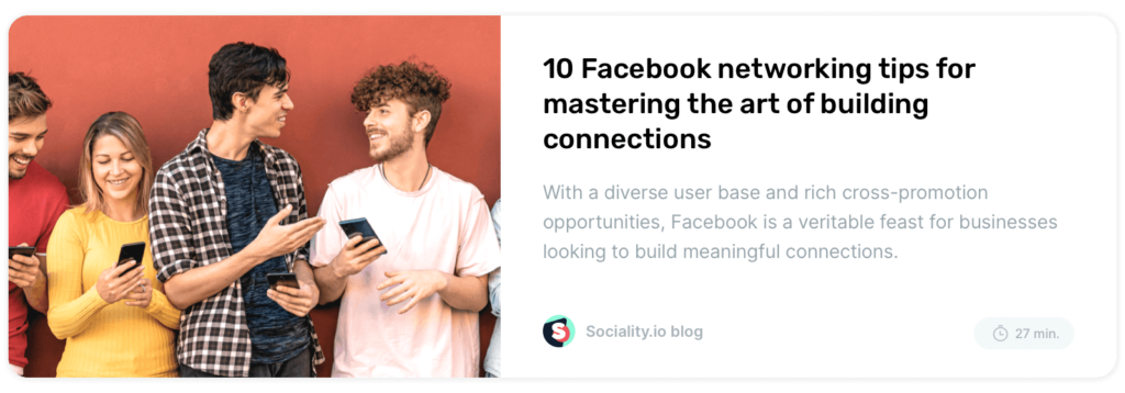 10 Facebook networking tips