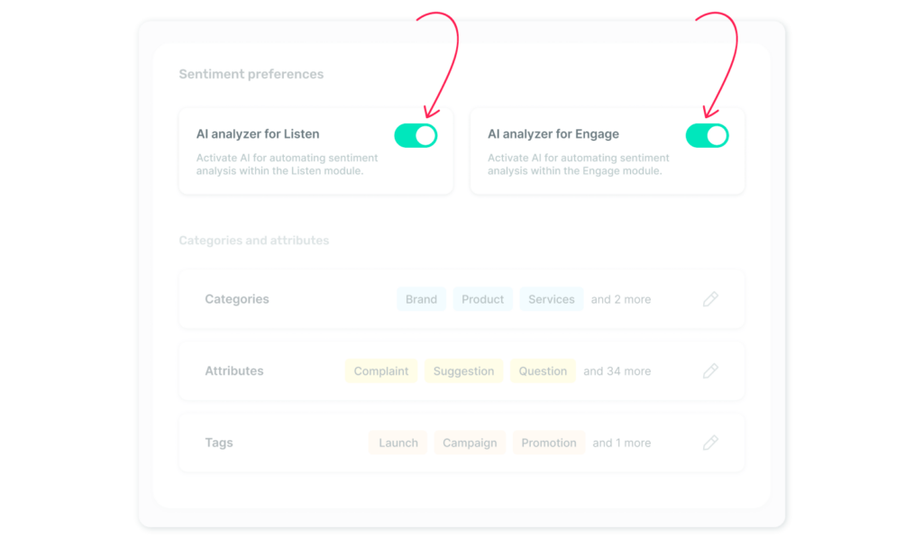 How to enable AI sentiment analysis for Listen and Engage modules - 3