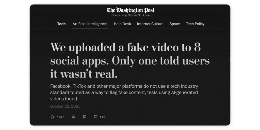 The Washington Post uploaded a fake video to test people